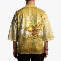 Personalised British Virgin Islands Kimono Vintage Gold Oil Lamp