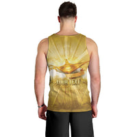 Personalised British Virgin Islands Men Tank Top Vintage Gold Oil Lamp