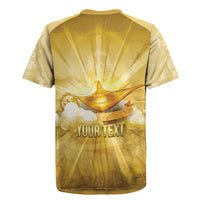 Personalised British Virgin Islands Rugby Jersey Vintage Gold Oil Lamp