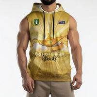 Personalised British Virgin Islands Sleeveless Hoodie Vintage Gold Oil Lamp