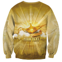Personalised British Virgin Islands Sweatshirt Vintage Gold Oil Lamp