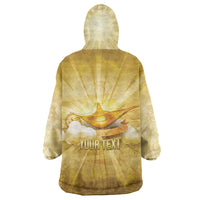 Personalised British Virgin Islands Wearable Blanket Hoodie Vintage Gold Oil Lamp