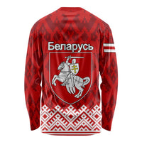 Belarus 1991 Long Sleeve Shirt Belarusian Coat Of Arms Mix Folk Pattern LT01
