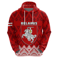 Custom Belarus 1991 Hoodie Belarusian Coat Of Arms Mix Folk Pattern - Wonder Print Shop