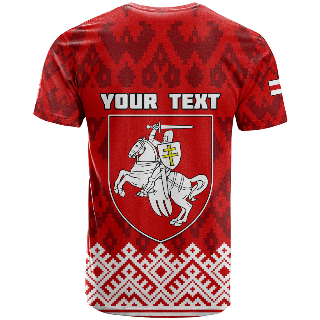 Custom Belarus 1991 T Shirt Belarusian Coat Of Arms Mix Folk Pattern - Wonder Print Shop