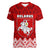 Custom Belarus 1991 Women V Neck T Shirt Belarusian Coat Of Arms Mix Folk Pattern - Wonder Print Shop