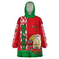 Belarus Wearable Blanket Hoodie Belarusian Coat Of Arms Flag Style - Wonder Print Shop