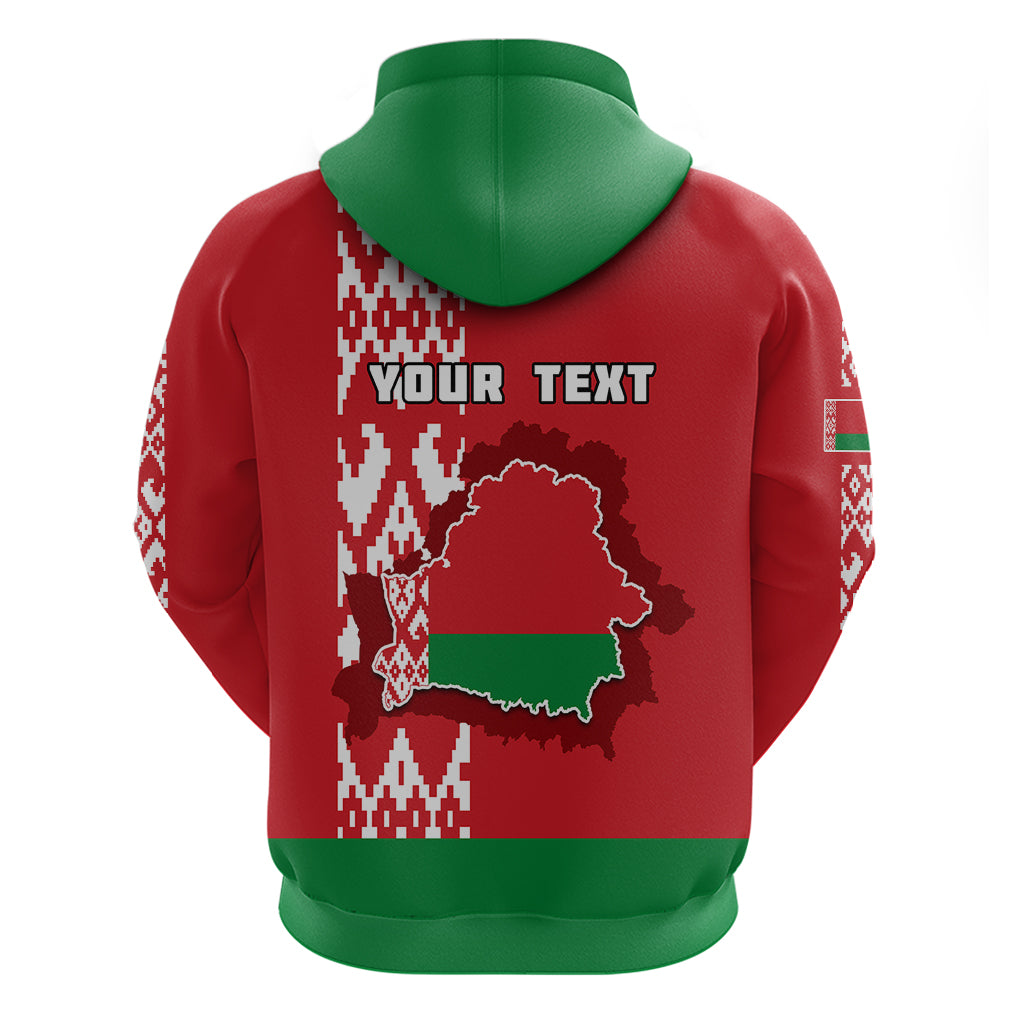 Custom Belarus Hoodie Belarusian Coat Of Arms Flag Style - Wonder Print Shop