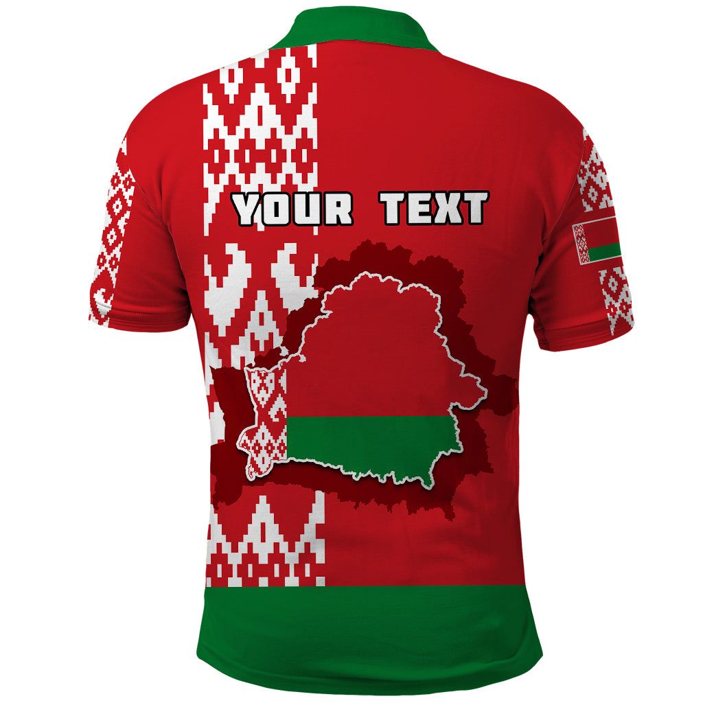 Custom Belarus Polo Shirt Belarusian Coat Of Arms Flag Style - Wonder Print Shop