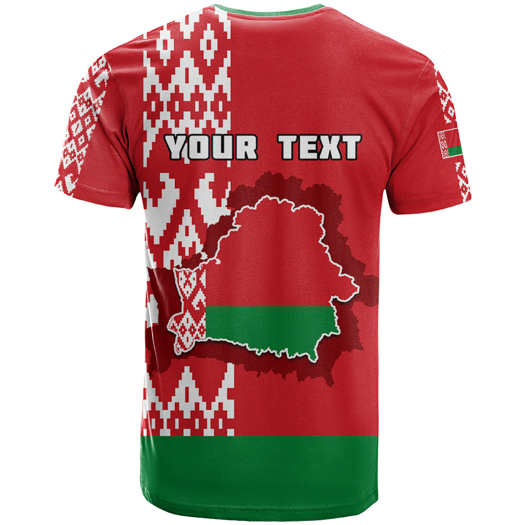 Custom Belarus T Shirt Belarusian Coat Of Arms Flag Style - Wonder Print Shop