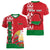 Custom Belarus Women V Neck T Shirt Belarusian Coat Of Arms Flag Style - Wonder Print Shop