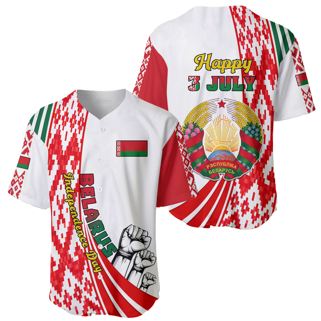 3 July Belarus Independence Day Baseball Jersey Belarusian Flag Style Special Version - Wonder Print Shop