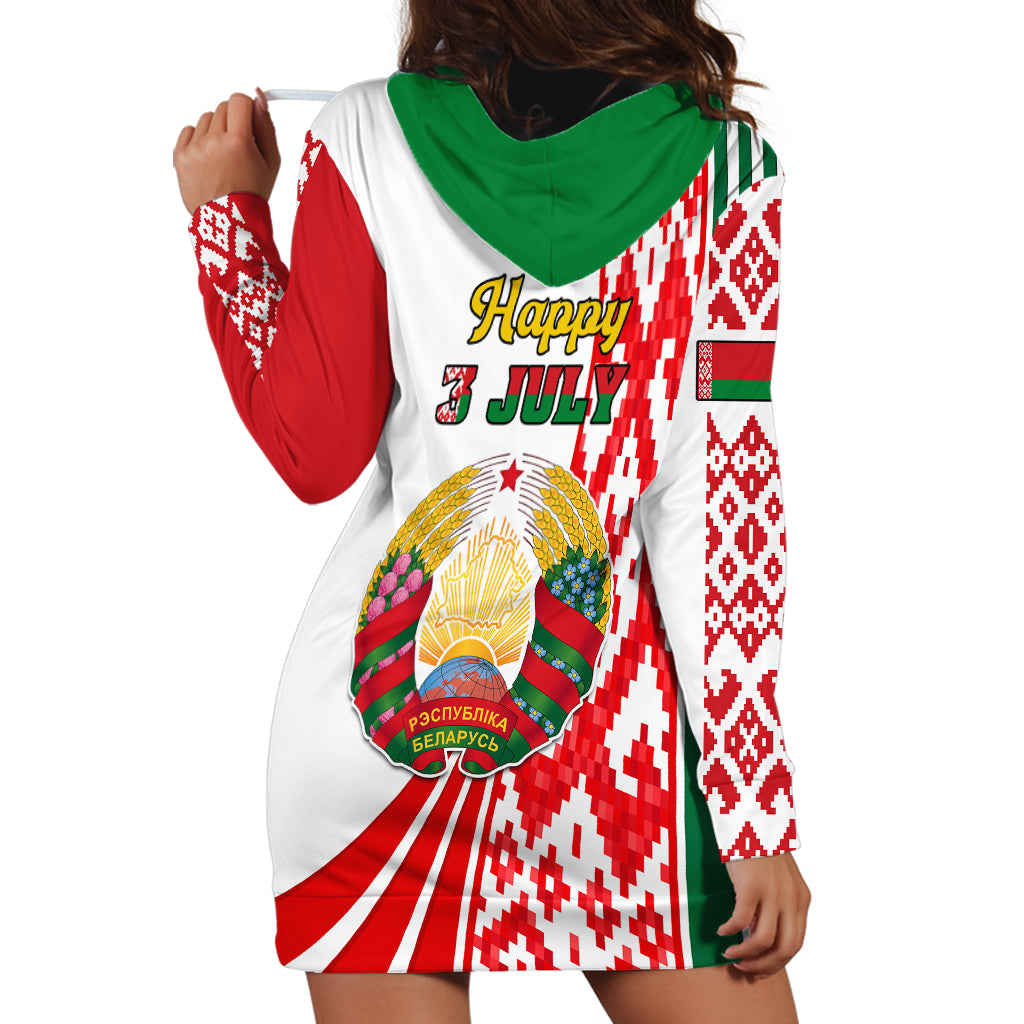 3 July Belarus Independence Day Hoodie Dress Belarusian Flag Style Special Version - Wonder Print Shop