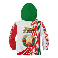 3 July Belarus Independence Day Kid Hoodie Belarusian Flag Style Special Version - Wonder Print Shop