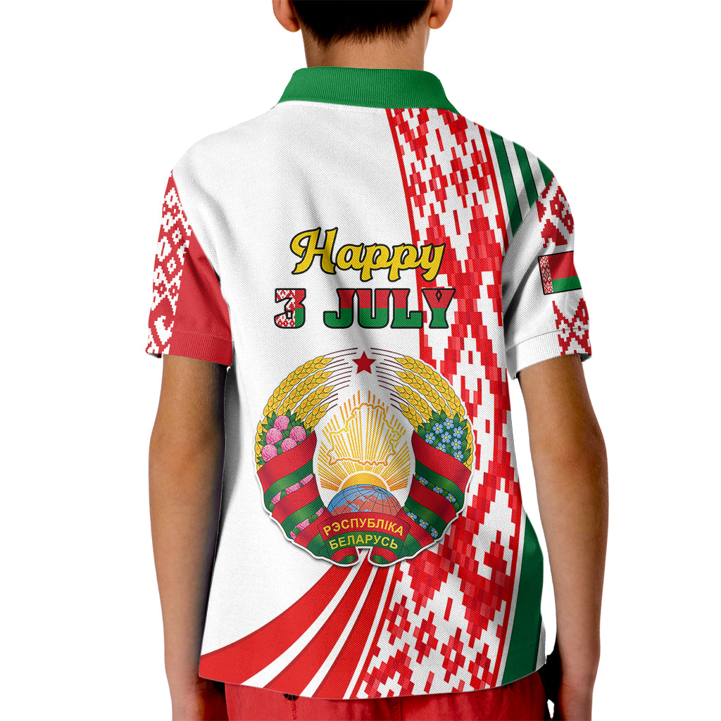 3 July Belarus Independence Day Kid Polo Shirt Belarusian Flag Style Special Version - Wonder Print Shop