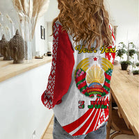Custom 3 July Belarus Independence Day Women Casual Shirt Belarusian Flag Style Special Version - Wonder Print Shop
