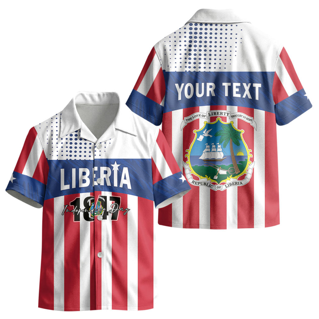 Personalized Liberia 1847 Kid Hawaiian Shirt Happy Independence Day LT01