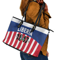Liberia 1847 Leather Tote Bag Happy Independence Day