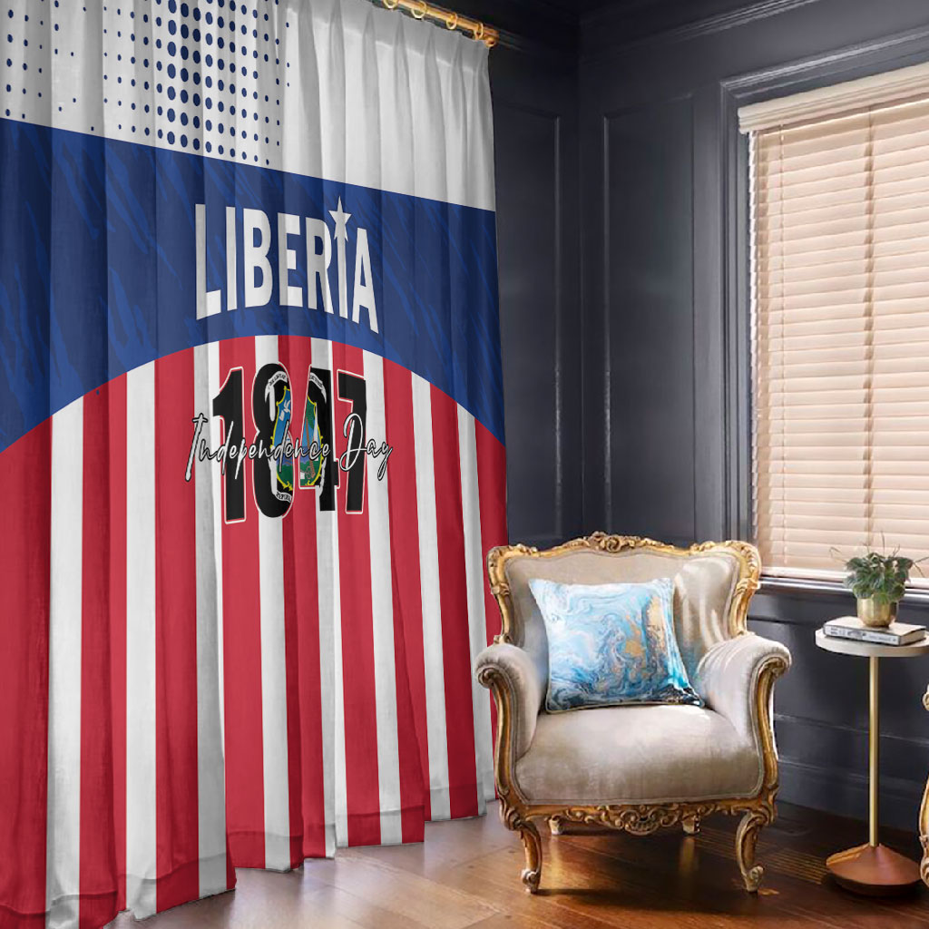 Liberia 1847 Window Curtain Happy Independence Day