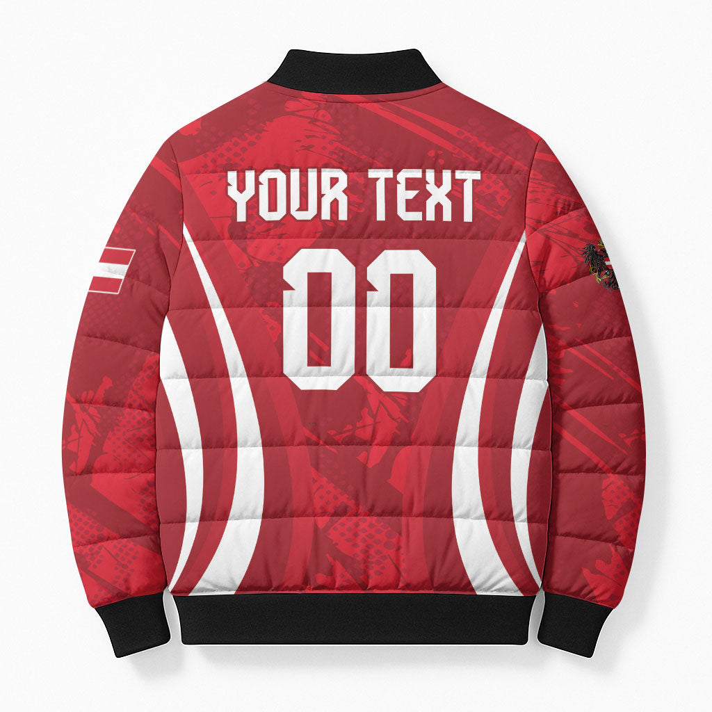 Custom Austria 2026 World Football Bomber Puffer Jacket Immer wieder Osterreich