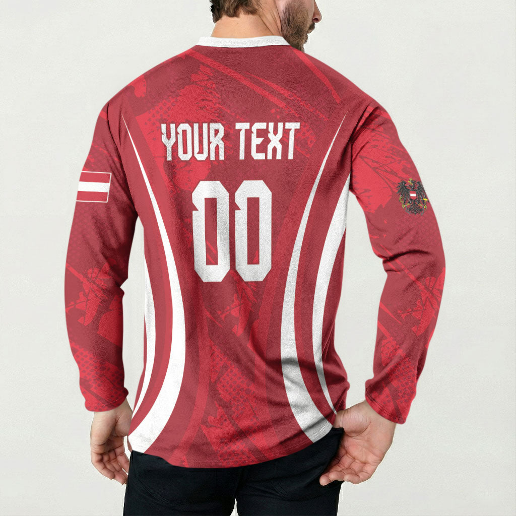 Custom Austria 2026 World Football Button Sweatshirt Immer wieder Osterreich