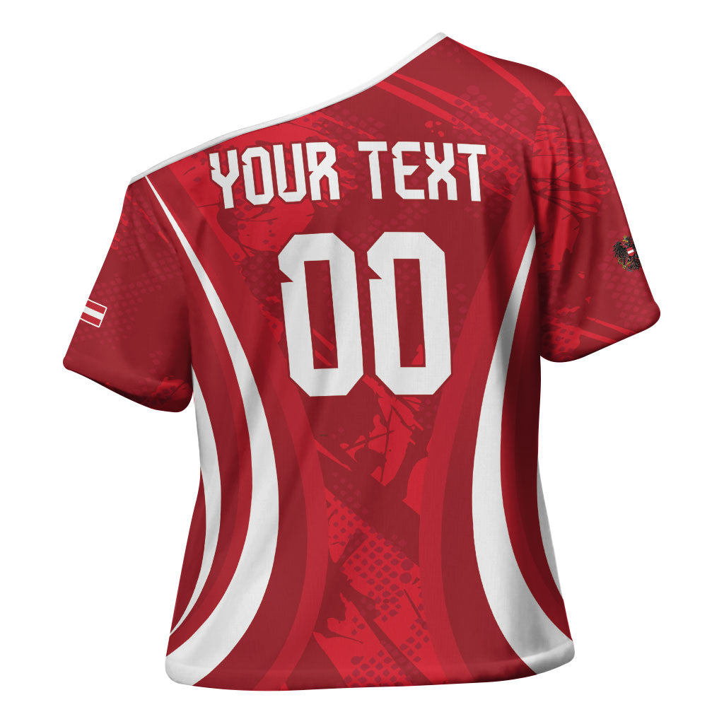 Custom Austria 2026 World Football Cross Shoulder Shirt Immer wieder Osterreich