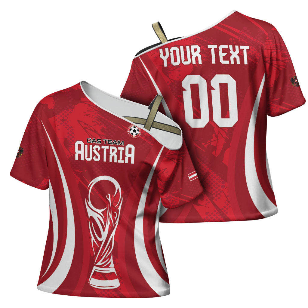 Custom Austria 2026 World Football Cross Shoulder Shirt Immer wieder Osterreich
