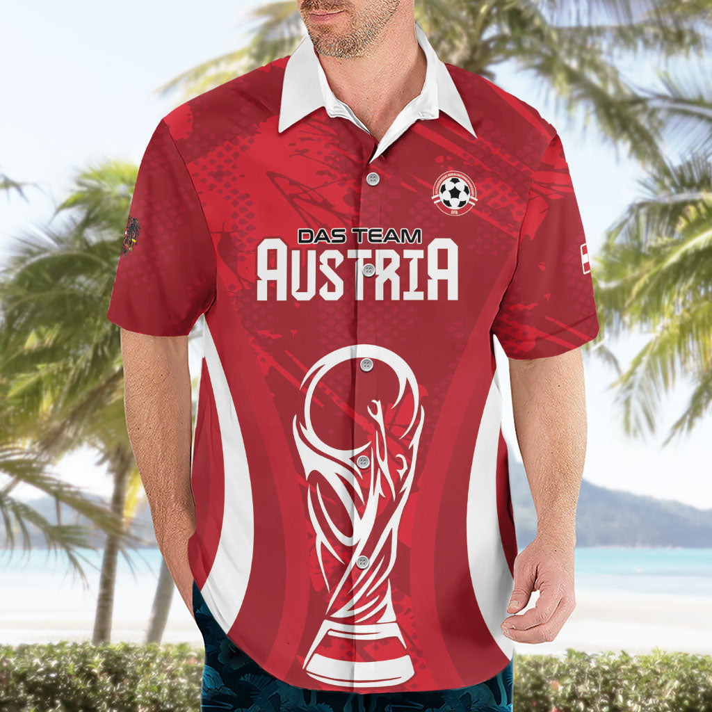 Custom Austria 2026 World Football Hawaiian Shirt Immer wieder Osterreich