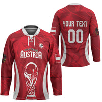 Custom Austria 2026 World Football Hockey Jersey Immer wieder Osterreich