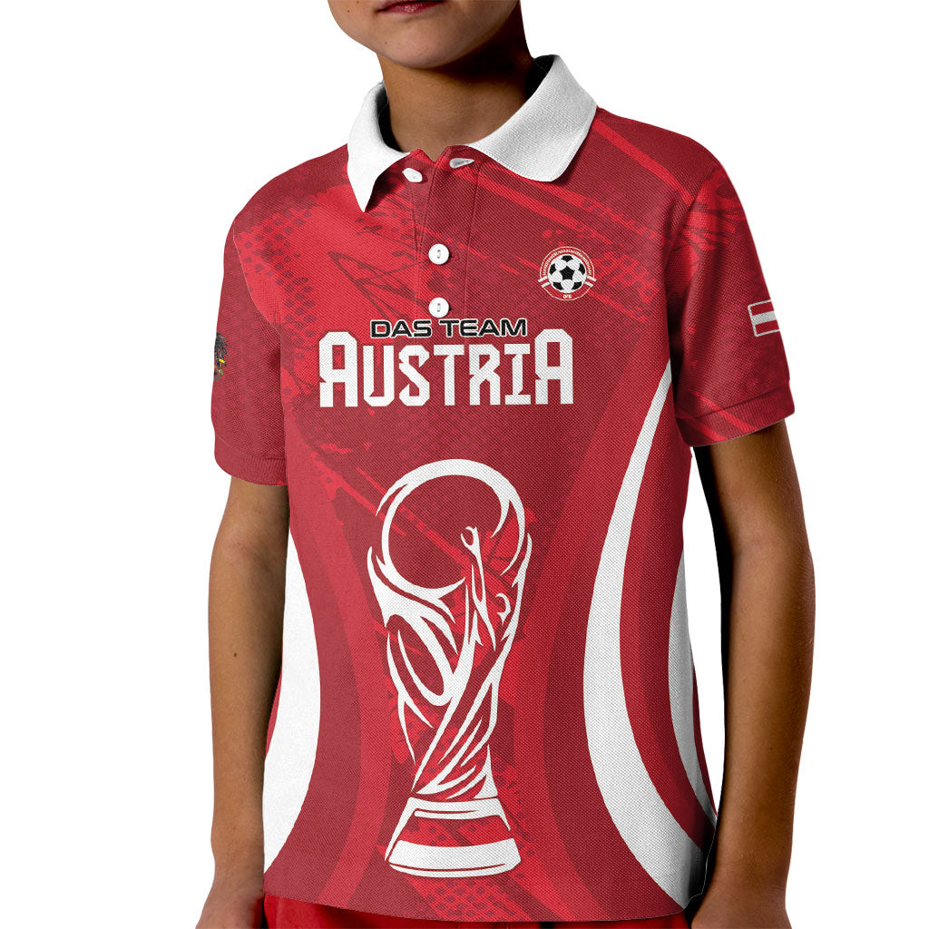 Custom Austria 2026 World Football Kid Polo Shirt Immer wieder Osterreich
