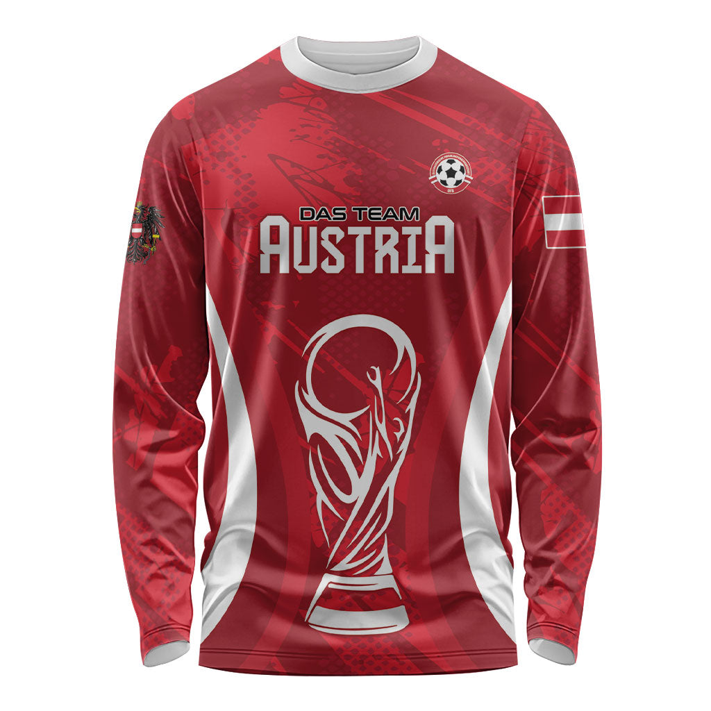 Custom Austria 2026 World Football Long Sleeve Shirt Immer wieder Osterreich