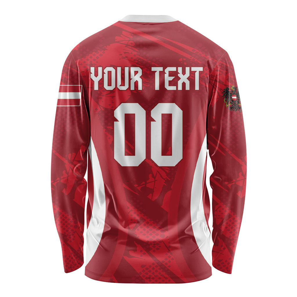 Custom Austria 2026 World Football Long Sleeve Shirt Immer wieder Osterreich
