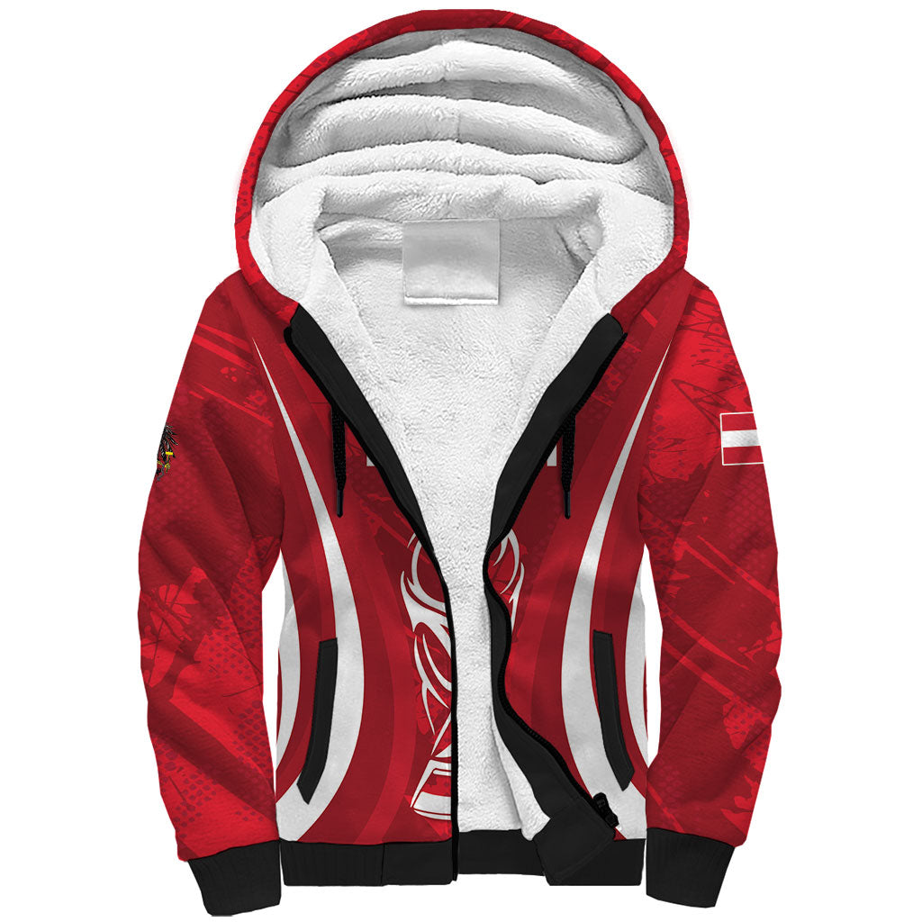 Custom Austria 2026 World Football Sherpa Hoodie Immer wieder Osterreich