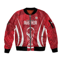 Custom Austria 2026 World Football Sleeve Zip Bomber Jacket Immer wieder Osterreich