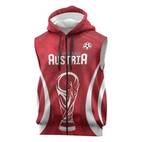Custom Austria 2026 World Football Sleeveless Zip Hoodie Immer wieder Osterreich