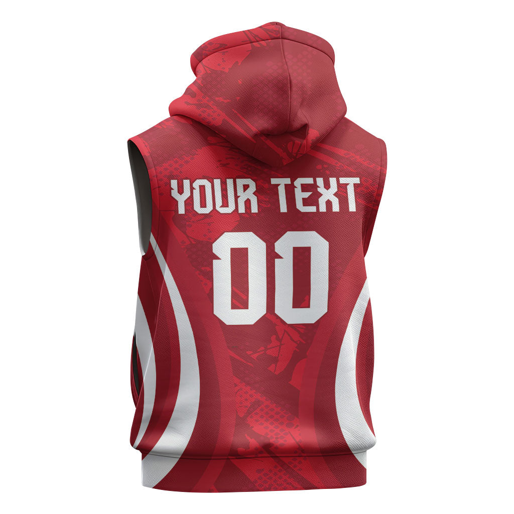 Custom Austria 2026 World Football Sleeveless Zip Hoodie Immer wieder Osterreich