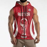 Custom Austria 2026 World Football Sleeveless Zip Hoodie Immer wieder Osterreich