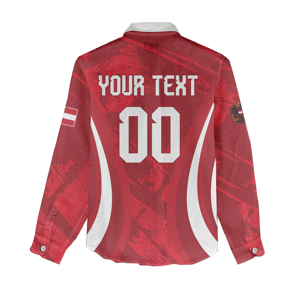 Custom Austria 2026 World Football Women Casual Shirt Immer wieder Osterreich