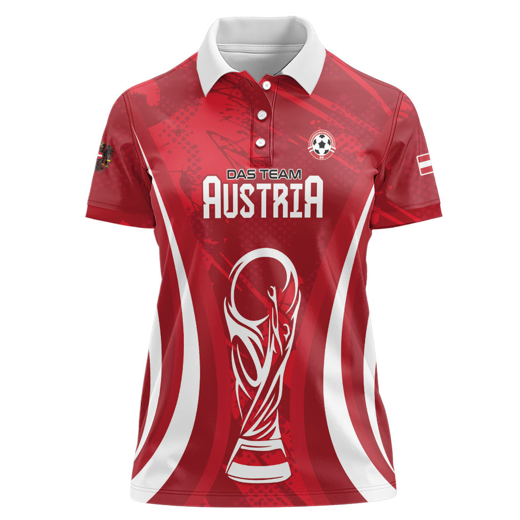 Custom Austria 2026 World Football Women Polo Shirt Immer wieder Osterreich
