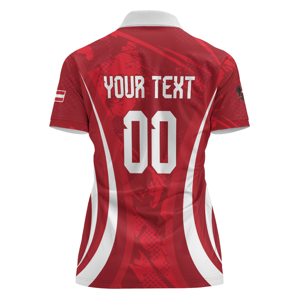 Custom Austria 2026 World Football Women Polo Shirt Immer wieder Osterreich