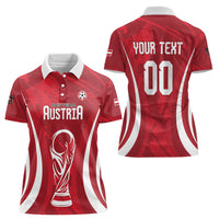 Custom Austria 2026 World Football Women Polo Shirt Immer wieder Osterreich