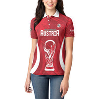 Custom Austria 2026 World Football Women Polo Shirt Immer wieder Osterreich