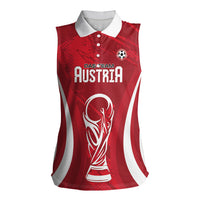 Custom Austria 2026 World Football Women Sleeveless Polo Shirt Immer wieder Osterreich