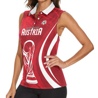 Custom Austria 2026 World Football Women Sleeveless Polo Shirt Immer wieder Osterreich