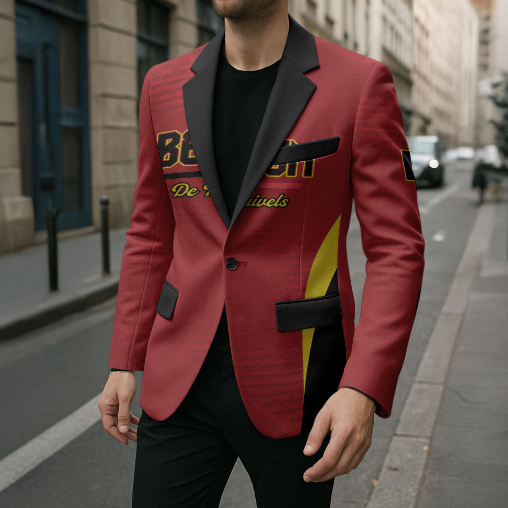 Custom Belgium 2026 World Football Blazer De Rode Duivels Go Champions