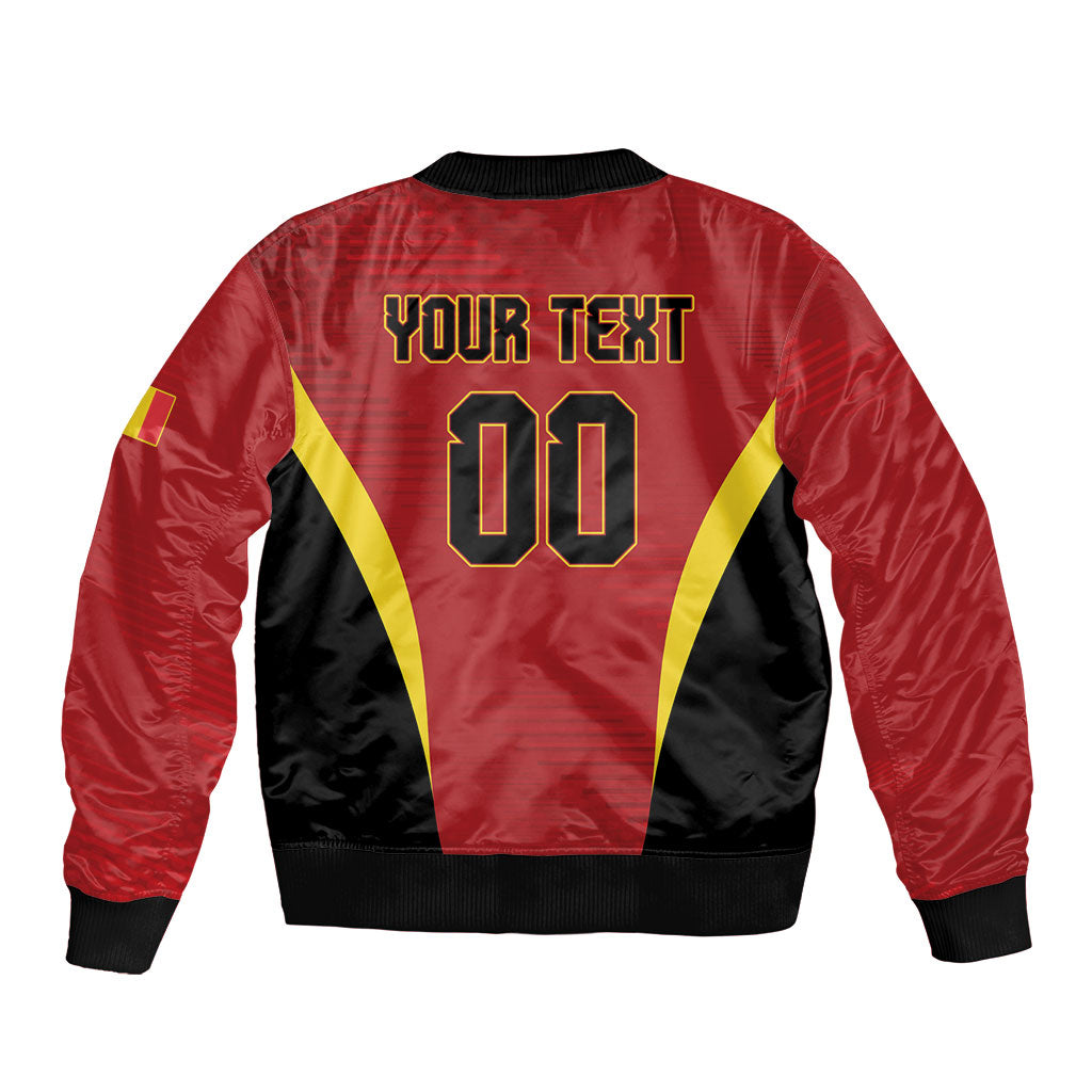 Custom Belgium 2026 World Football Bomber Jacket De Rode Duivels Go Champions