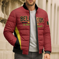 Custom Belgium 2026 World Football Bomber Puffer Jacket De Rode Duivels Go Champions