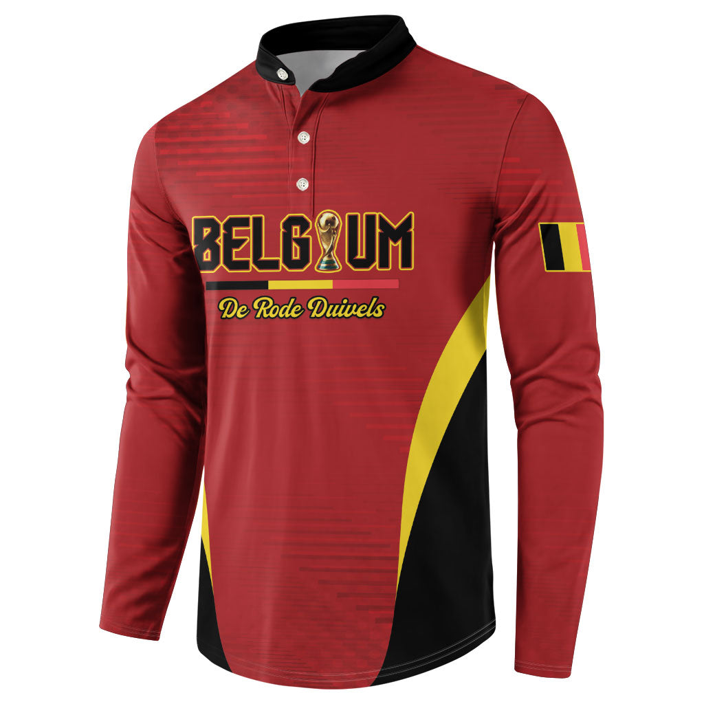 Custom Belgium 2026 World Football Button Sweatshirt De Rode Duivels Go Champions