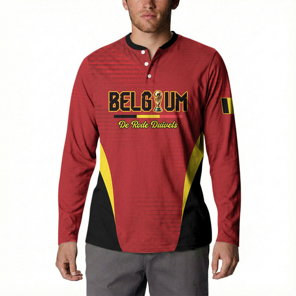 Custom Belgium 2026 World Football Button Sweatshirt De Rode Duivels Go Champions