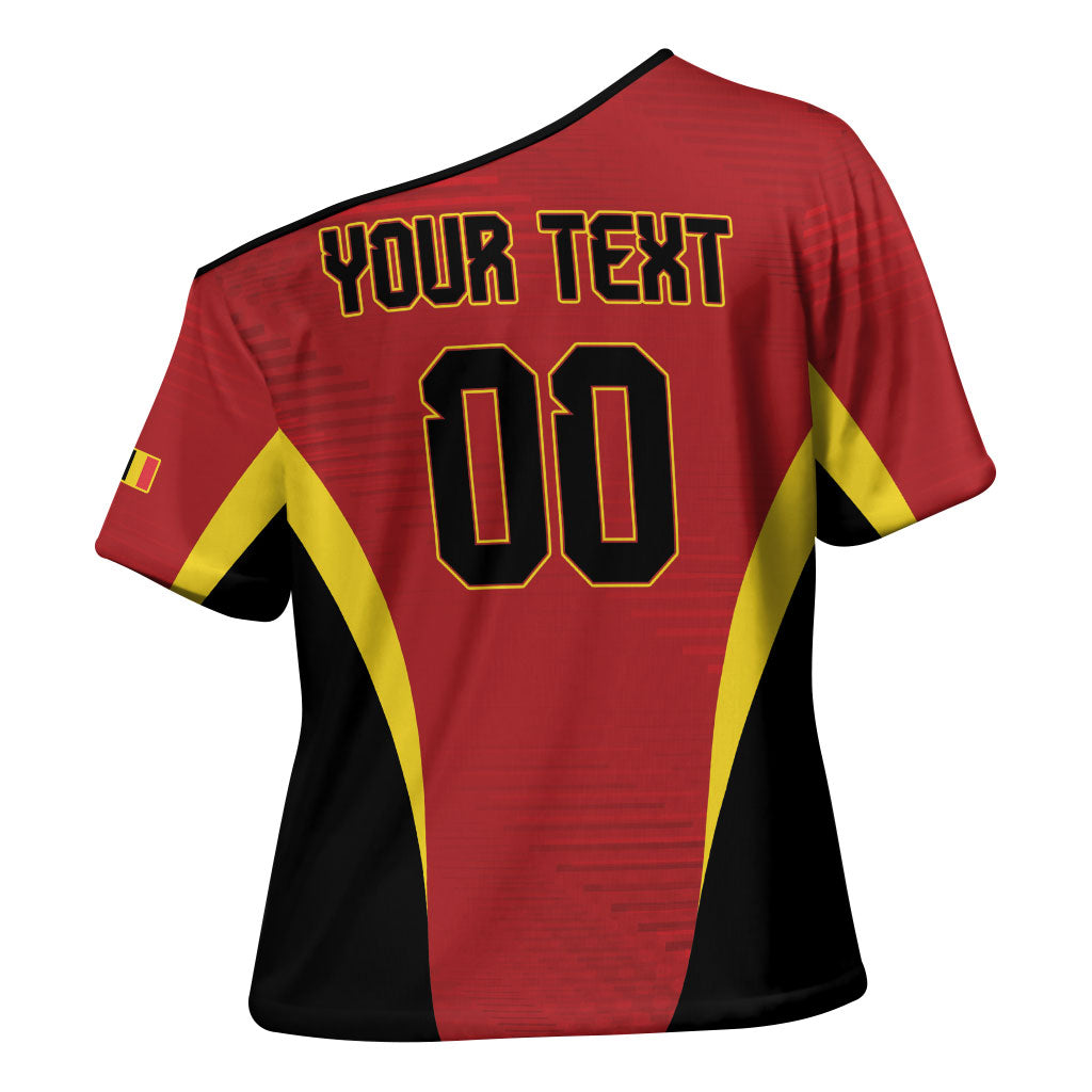 Custom Belgium 2026 World Football Cross Shoulder Shirt De Rode Duivels Go Champions